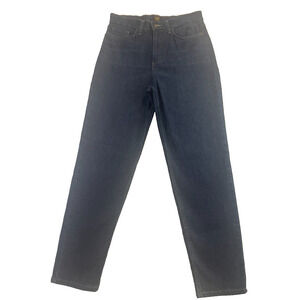 Lee Perfect Fit Womens Straight Leg Dark Wash Embellished Blue Jeans sz 10M